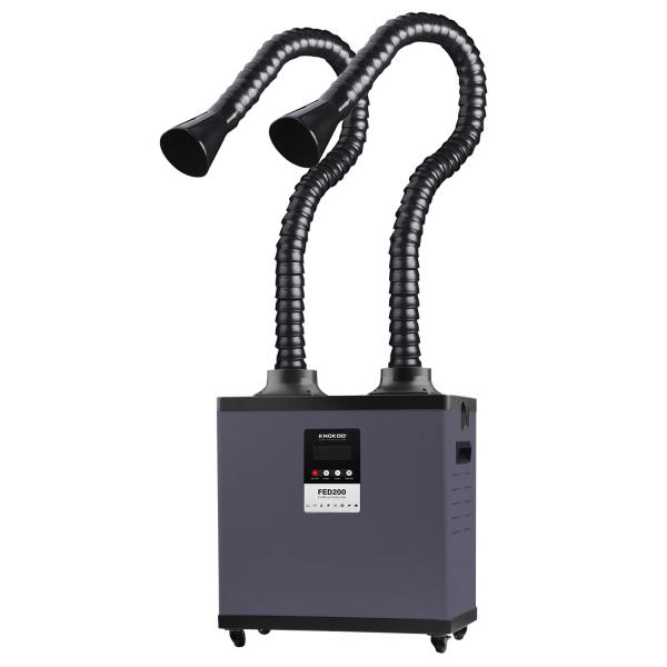 FED200 Black Solder Fume Extractor with Dual Extraction Points and Multi-Stage