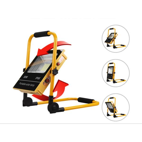 6000K CCT Multifunctional Solar Rechargeable LED Flood Light for Outdoor Work IP65/67