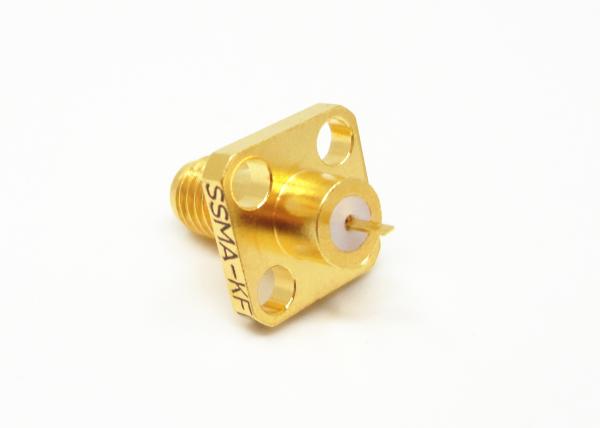 L'or aérospatial de 4 trous a plaqué le mini connecteur de 30GHz SMA rf