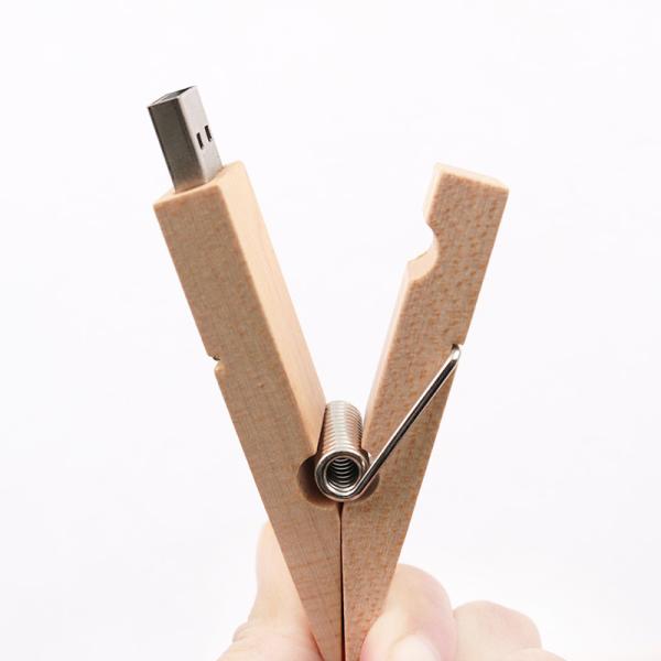Clip Shaped Wooden USB Flash Drive Fast USB 2.0 3.0 2GB 4GB 256GB