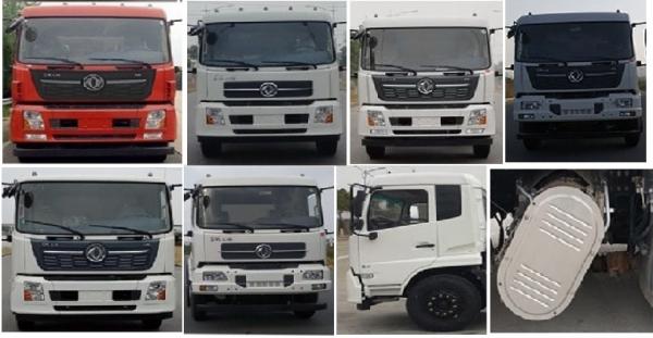Le poids total de Dongfeng est de 18000 kg avec un camion compacteur de 18 cubes.