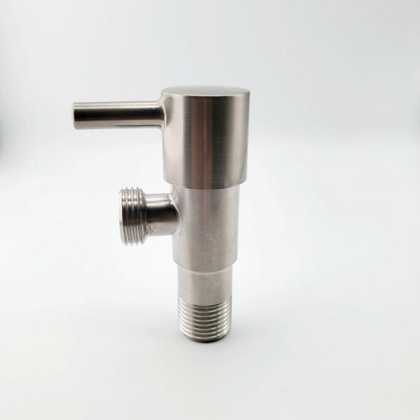 CE Single Way Stainless Steel Angle Stops Plated Brush Finishing