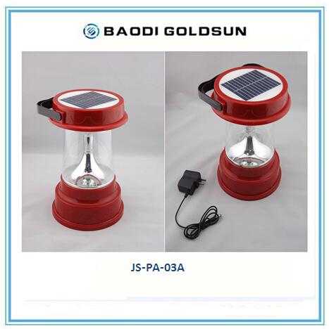 Solar Lantern Single Layer Solar LED Outdoor Light Lantern with AC 220V charging socket