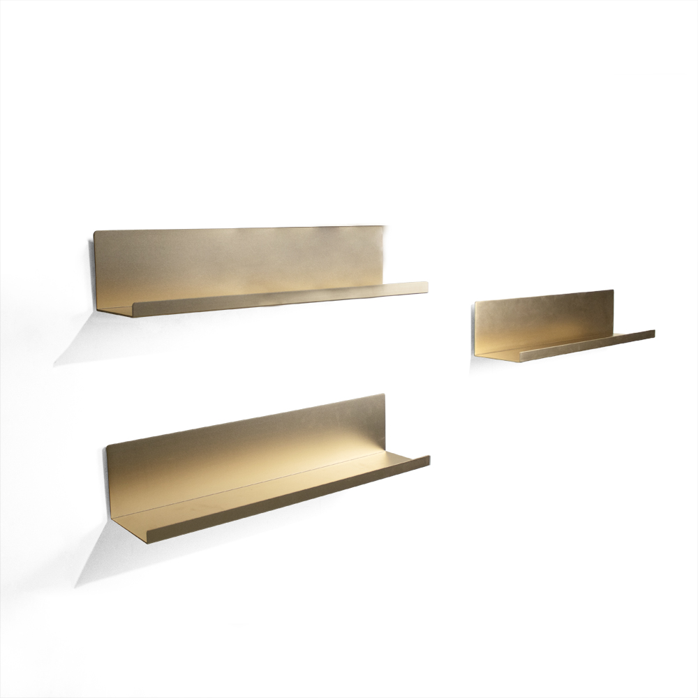 Classic Aluminum L Shape Shelf Wooden Floating Shelf Wall Decoration for Living Room Hardware