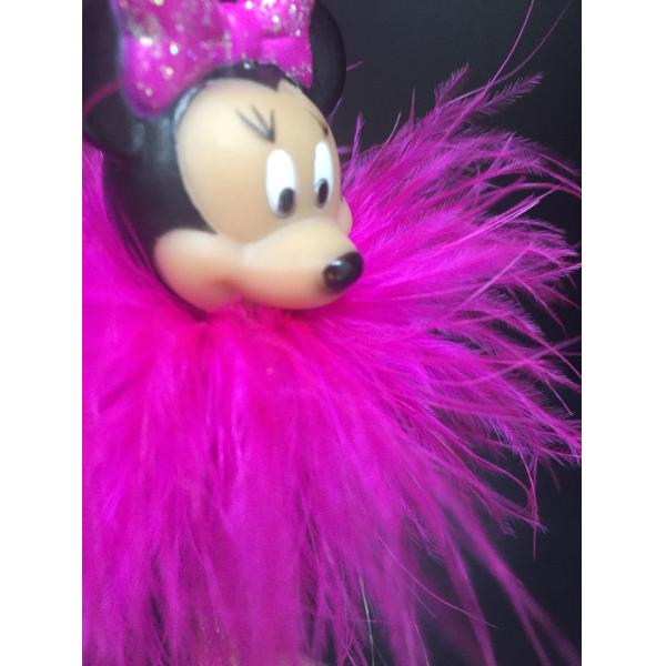 Pink Vinyl Disenyland Ballpen Plastic Daily Product with figure Minnie head for student made of PVC and ABS