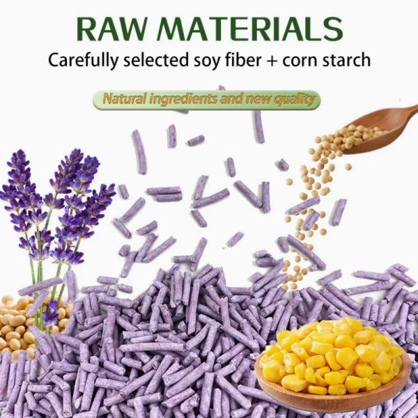 Litter de chat de lavande certifié ISO9001 avec un contrôle puissant de l'odeur et une absorption élevée