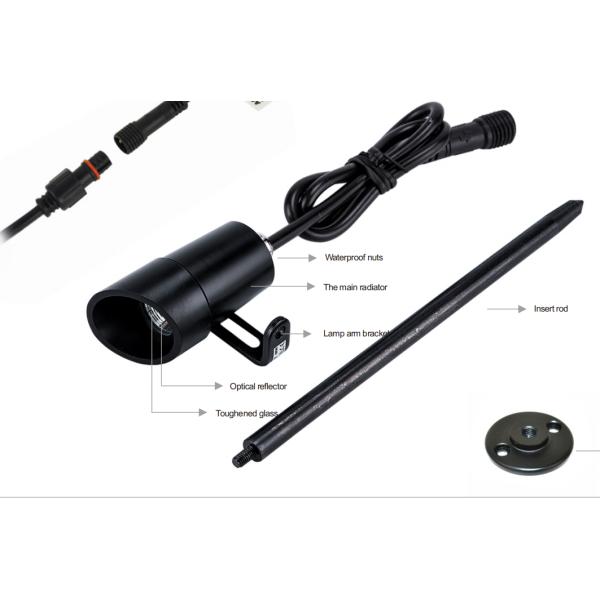 3W IP67 DC12V-24V LED Lumière de paysage LED Spike Spot Light Pour la sculpture des arbres du jardin