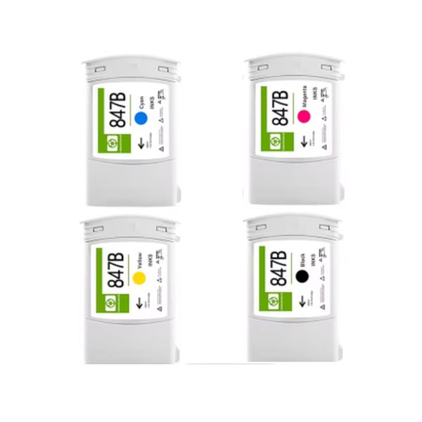 Betcolor 847B Compatible Dye for Cartridge Remanufactured 400ml Disposable Chip Full for for HP DesignJet T1600/T2600/T1700