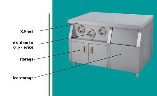 Isla de centro para el banco de trabajo comercial de la barra del equipo de los alimentos de preparación rápida de la cocina