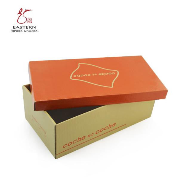 Логотип напечатал бумагу Kraft гофрированное Shoebox для ботинок спорт