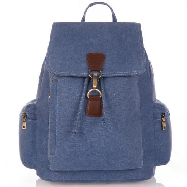 Female thick washed canvas backpack large-capacity leisure travel bag man bag tide