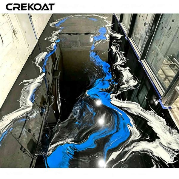 High Gloss Waterproof UV Stable Metallic Epoxy Floor Coating for Seamless Finishes