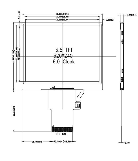 HX8238D TFT LCD дисплей