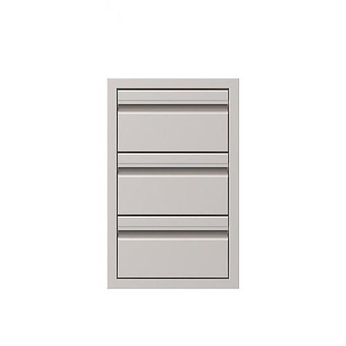 Stainless Bbq Drawer Organizer Outdoor Kitchen Equipment Triple Access TLSDOH101