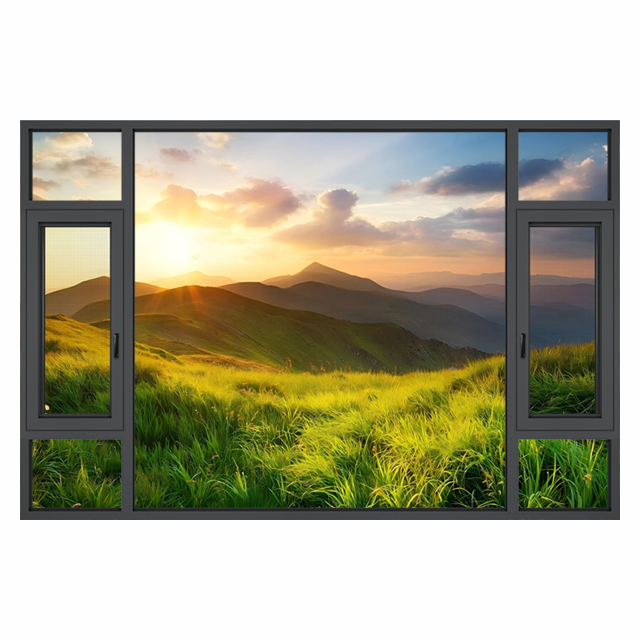 6063-T5 Aluminum Tilt And Turn Windows Energy Efficient Heat Insulated