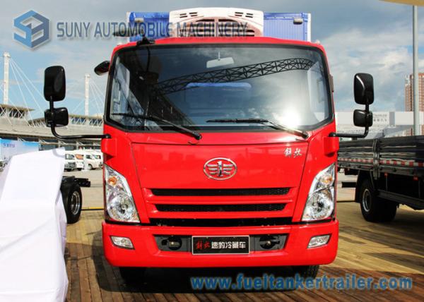 FAW 5000KG Refrigerator Van Truck Red Sea Food Transport Truck