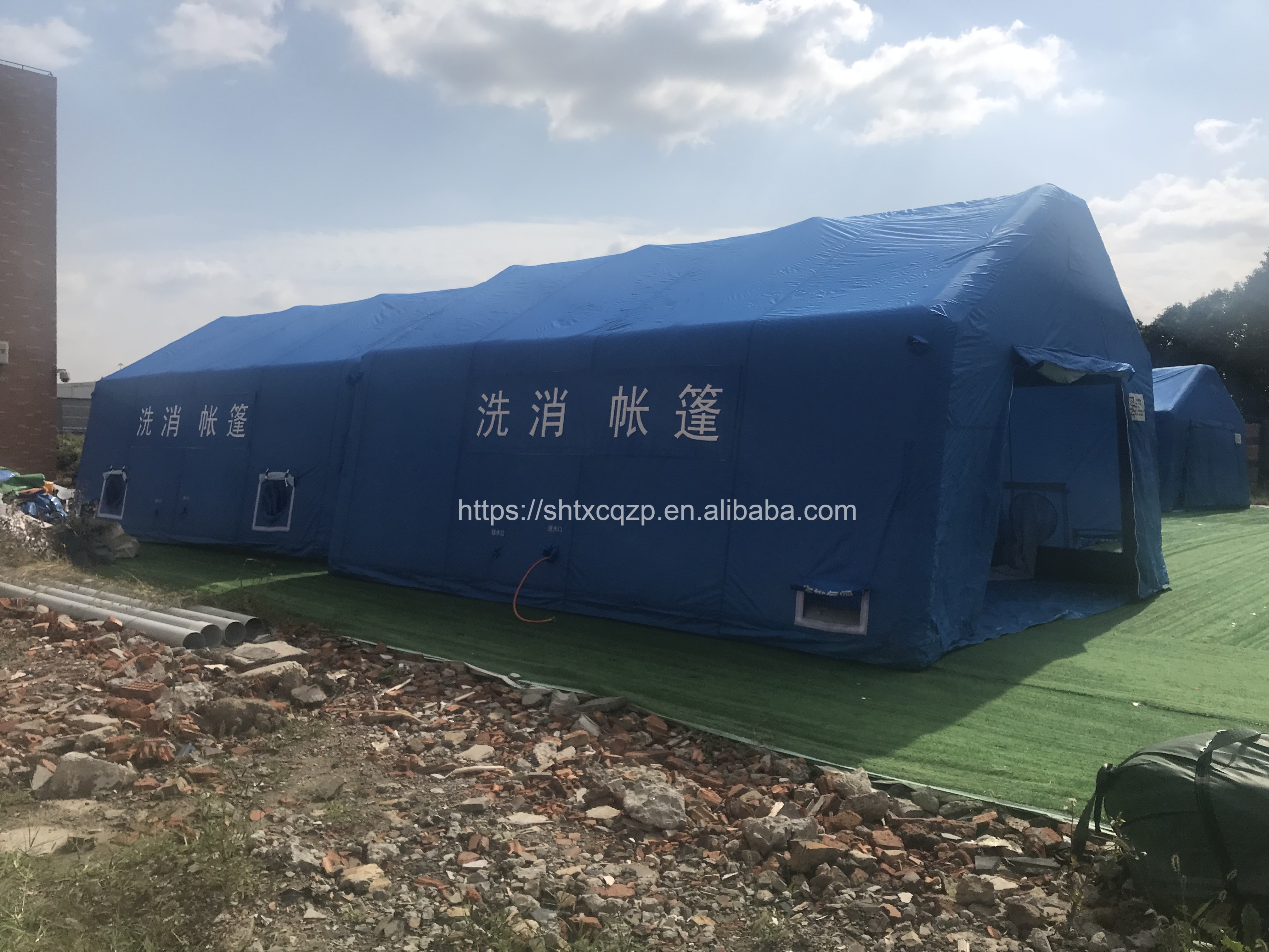 China Factory High Quality Airtight PVC Quick Automatic Opening Shower Inflatable Tent/waterproof Inflatable air Tents for Sale