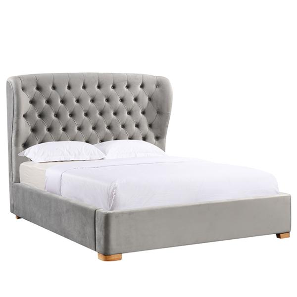 Hotel Durable Leather Tufted Queen Bed Multipurpose Nordic Deisgn