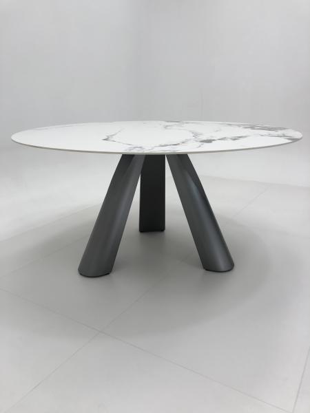 Round Marble Dining Table With Stainless Steel Legs 8 Seater Marble Dining Table And Chairs