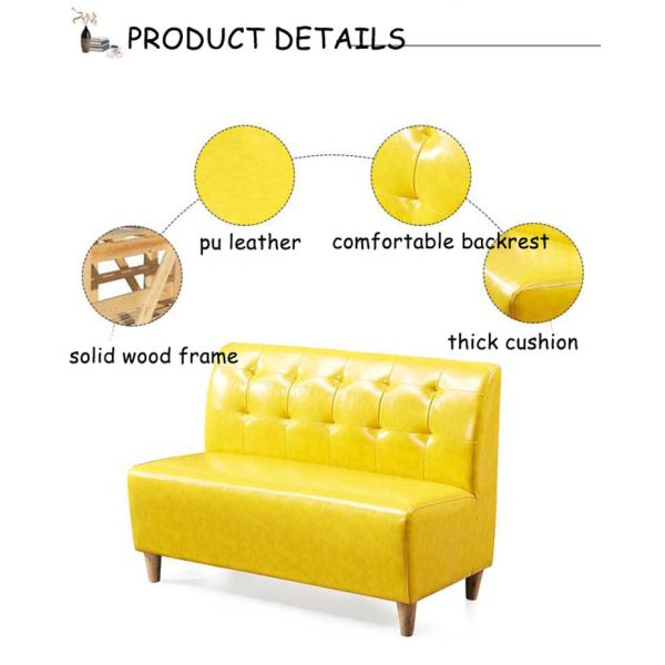 Popular Design Milk Tea Shop Booth Sofa Seating Customized Dining Table and Chairs for Restaurant Commercial Furniture for Cafe