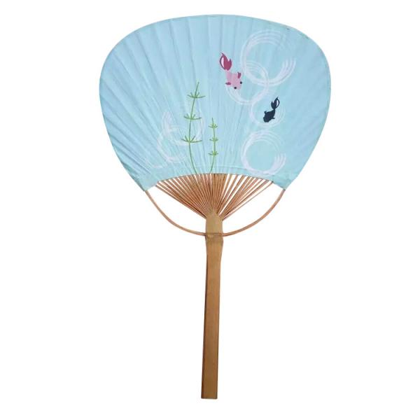 Fãs personalizados da pá do casamento do Livro Branco do material fã de bambu natural feito a mão oriental