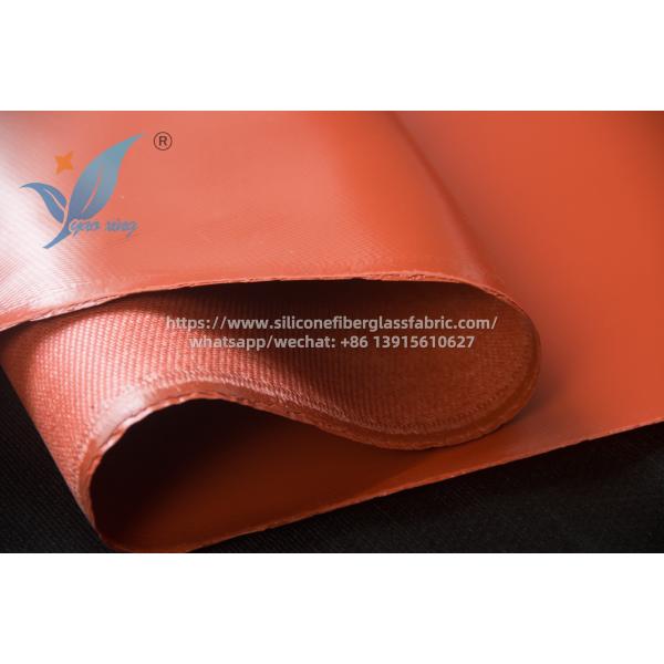 0.8mm Red Single Side Silicone Coated Fiberglass Fabric