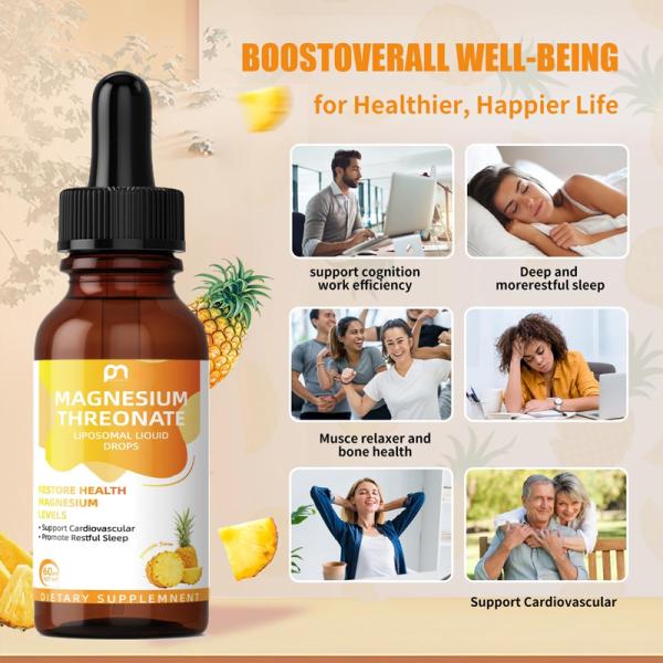 Magnesium Threonate Liposomal Liquid Drops Promote Restful Sleep Stress Management