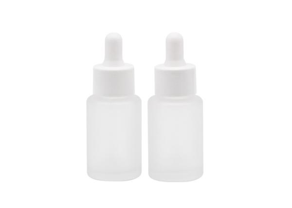 White Cylinder Glass Dropper Bottle 15ml Empty Essential Oil Cosmetic