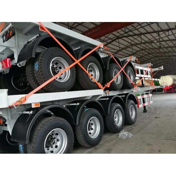High Strength 13T FUWA Axle 12m Cargo Shipping Flatbed Truck Trailer