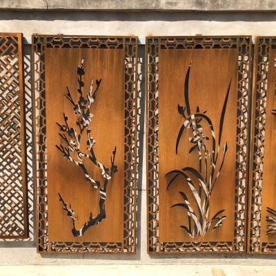 Corten original Rusty Decorative Metal Wall Customized de aço