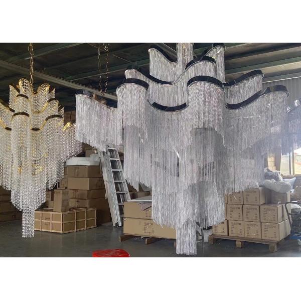 Luxury Metal Aluminum Brass Pendant Light Living Room Modern LED Chandelier