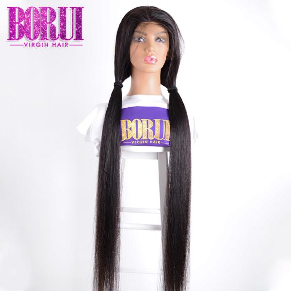 em linha reta perucas completas do cabelo humano do laço do cabelo brasileiro não processado do Virgin 10A