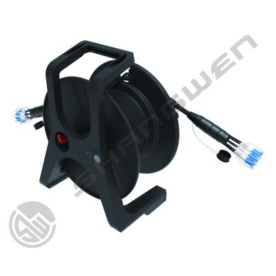 Black 4/6/8 Cores Outdoor Armored PDLC LC SC FC Singlemode 4Fibers 6Cores 8 Fibers Option Meters Patch Cord Bundle Reel Drum
