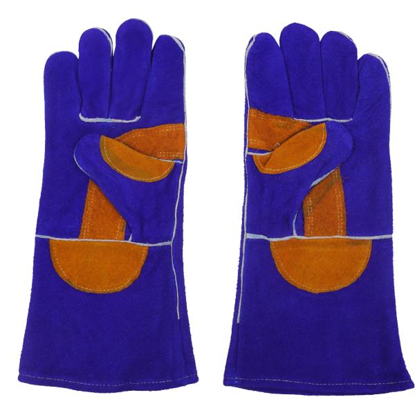 Safety Welding Leather Gloves , Extended Palm Protection Gloves