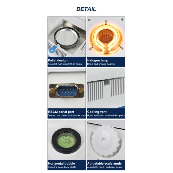 0.001g Analytical Precision Balance Moisture Analyzer For Grain Food Nut Coffee