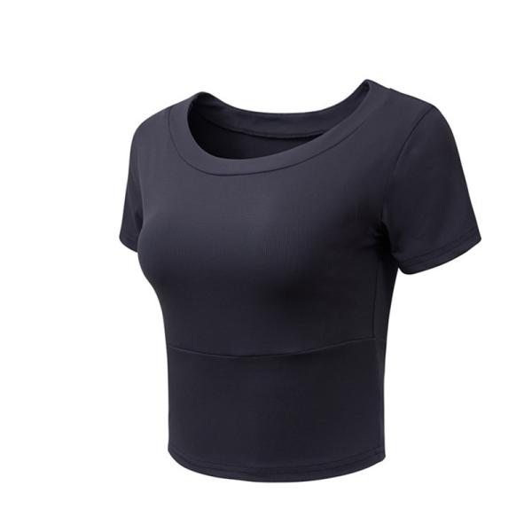 Seamless Lightweight Yoga Shirts Cool-dry Sports Crop Tops Short Sleeve Fitness Yoga Gym Top