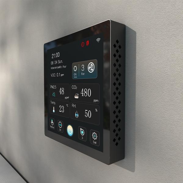Smart Fresh Air Ventilation Controller with Real Time CO₂ PM2.5 VOC Display WiFi Remote Access Weekly Programmable Schedule