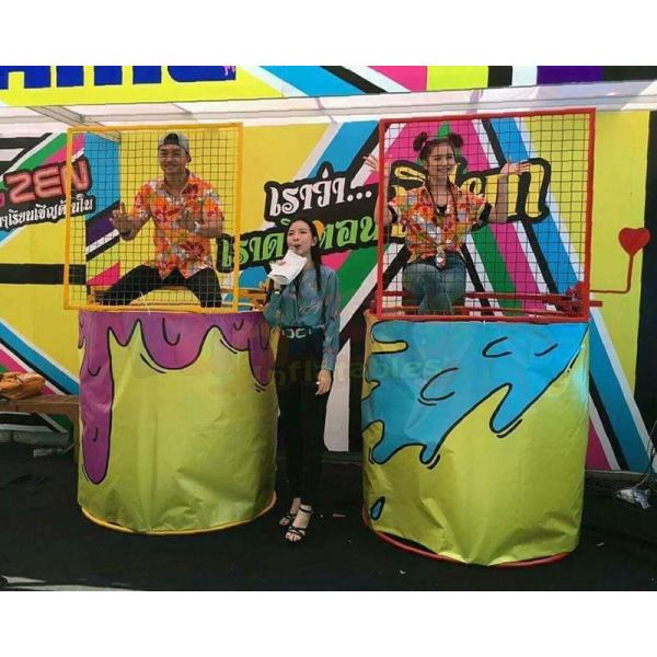 Будочка взаимодействующих водных видов спорта партии игры воды танка данка на открытом воздухе Дункинг