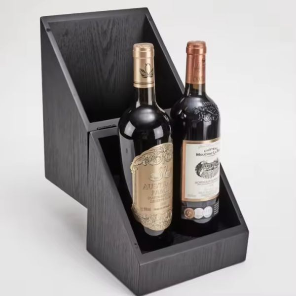 Handmade Sustainable Customizable Wine Box and Whisky Box for Luxury Liquor Packaging