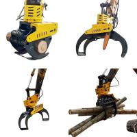 Le grappin d'accessoires d'excavatrice de coupeur de bois a vu pour l'exploitation forestière
