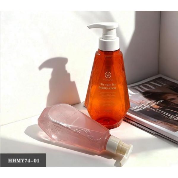 Customized Plastic Luxury Shampoo Bottles 300ml/510ml PET Bottle