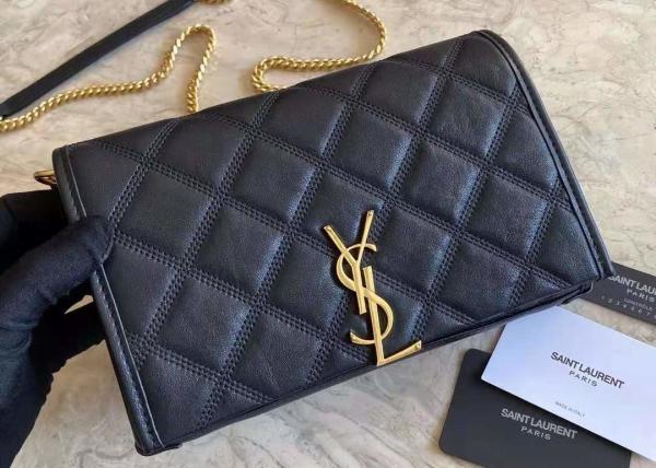 Rhomboid Checkered Crossbody Bag , Leather Chain Sling Bags For Girls