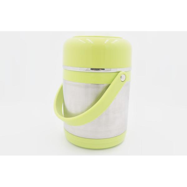1.5L Hot sale plastic insulated thermos stailess steel easy takeaway food container with big handle