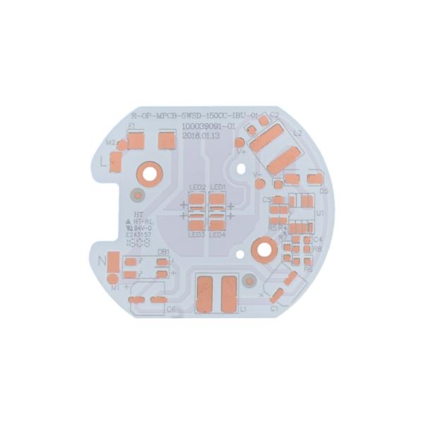 175um OSP Metal Aluminium FR4 Core PCB ISO14001 for LED Light