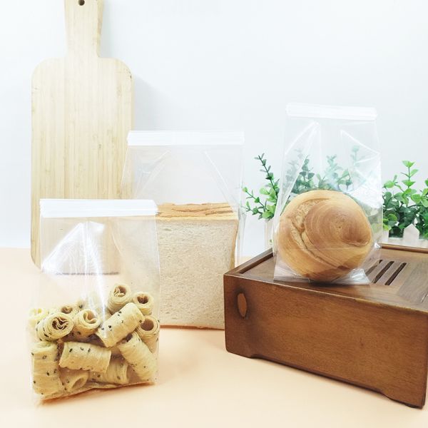 Custom  Transparent Bread Bag With Tin Tie For Food Packaging