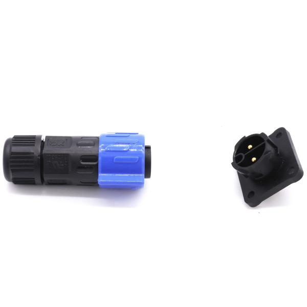 Male LED Light Strip Wire Connector , IP67 PA66 Circular Plug Connector