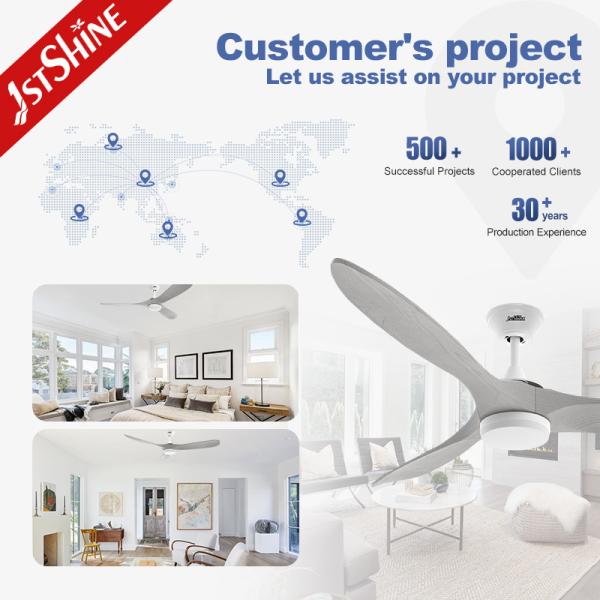 Ventilateur de plafond décoratif 1stshine avec lumière LED et contrôle Wi-Fi intelligent
