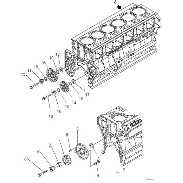 6240-31-6111 6240-31-6330 Komatsu 6D170 Idler Gear 6240-31-6510 6240-31-6500 6240-31-6600