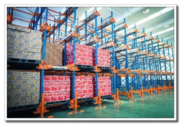 Heavy Duty High Density Pallet Racking System Steel Q235 Material ISO9001