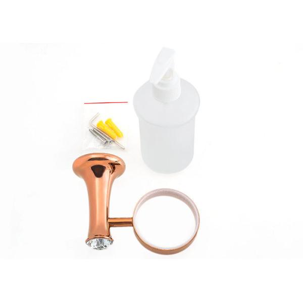 Подъемник для мыла для ванных аксессуаров Цинковая сплав и кристаллическая пластина Розовое золото